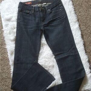 J. Crew Stretch Hipslung Dark Wash Bootcut Jeans Womens Size 27R